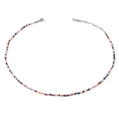 Artisan Eclipse Stone Necklace featuring a harmonious blend of natural gemstones, adding an earthy and colorful charm to any outfit.